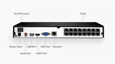 16-Channel 5MP/4MP PoE Security NVR